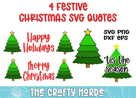 Download 4 SVG Cut Files - Festive Christmas - Premium Bundle