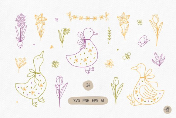 Download Cute Spring Easter Goose SVG Cut Files - Premium Bundle