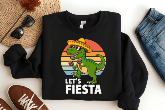 Download Funny Let’s Fiesta Dinosaur PNG - Premium Resources
