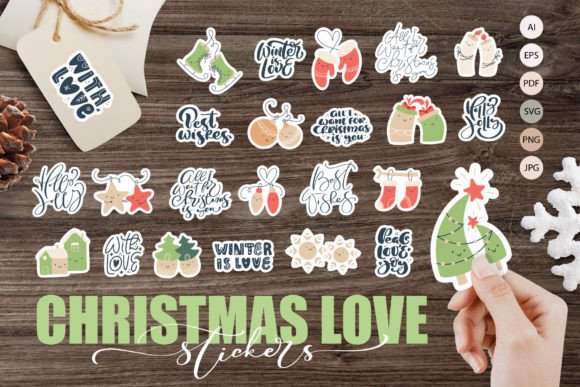 Download Christmas Love Stickers SVG - Love stickers Collection