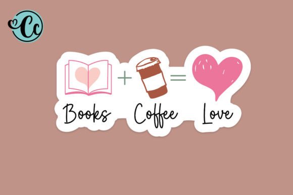 Download Books Coffee Love Stickers, Book Sticker - Love stickers Collection